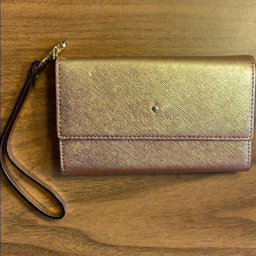 Kate Spade rose gold wallet/wristlet